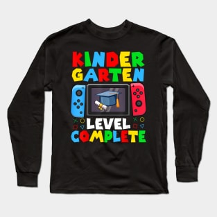 Kindergarten Level Complete Last Day Of School Graduate Boys Long Sleeve T-Shirt